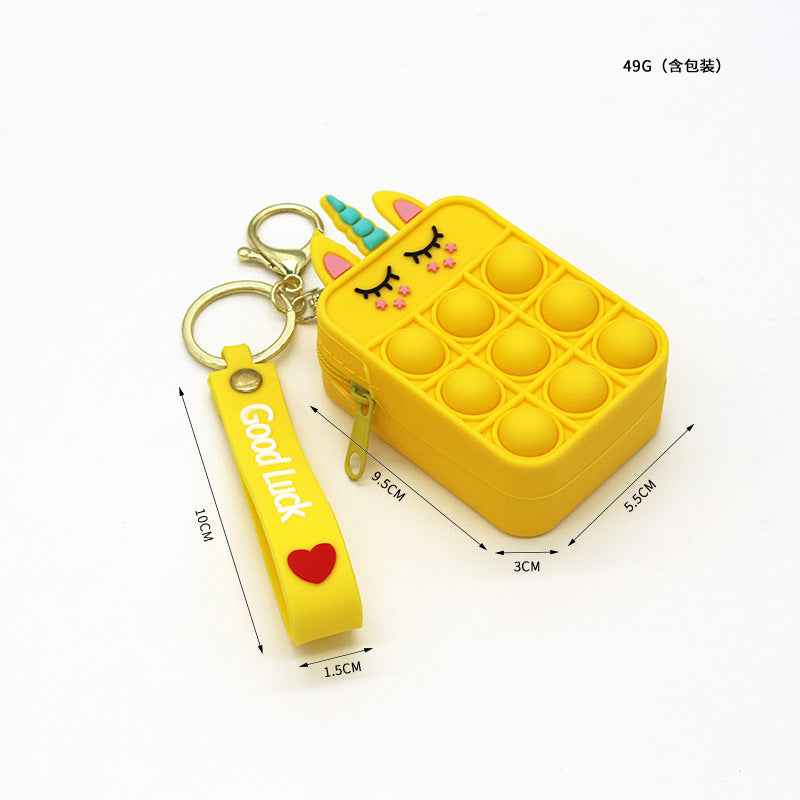 Wholesale Silicone Zero Wallet  Fruit Cartoon Keychain